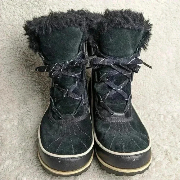 SOREL Black and White Winter Boots size 6 Us for women - Picture 2 of 8